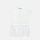 Striped Sleeveless Shirt with Lace Bib
