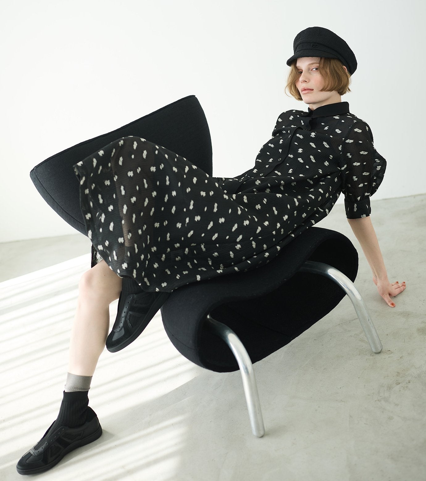 Flower Jacquard Dress