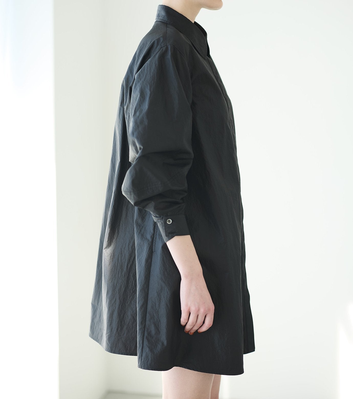 Nylon Lether Shirts Dress