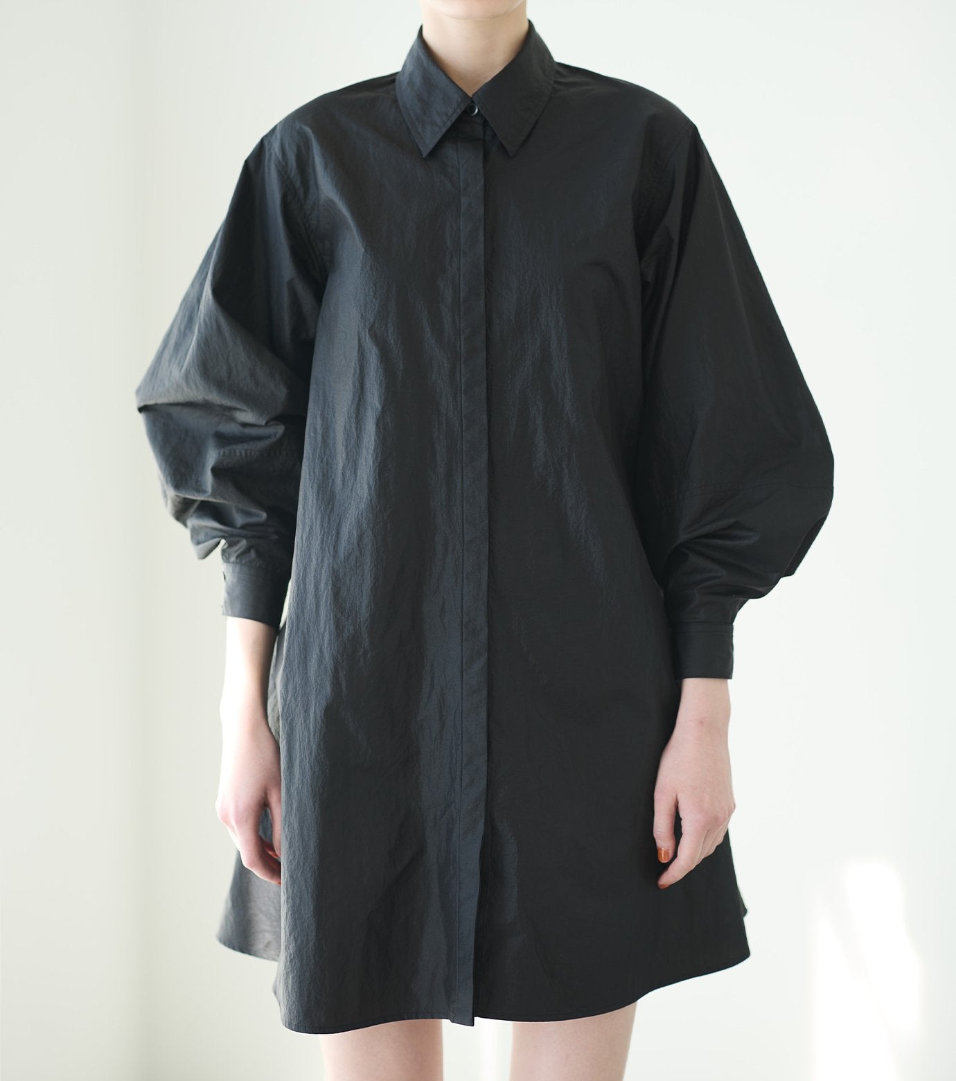 Nylon Lether Shirts Dress