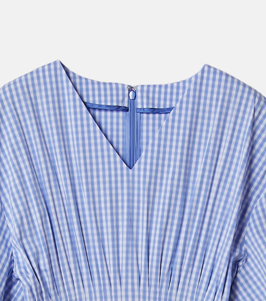 Gingham Check Round Form Dress