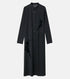 Sheer Shirt Dress w/Flocked Flower