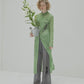 Sheer Shirt Dress w/Flocked Flower