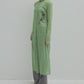 Sheer Shirt Dress w/Flocked Flower