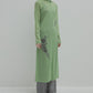 Sheer Shirt Dress w/Flocked Flower