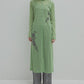 Sheer Shirt Dress w/Flocked Flower