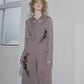 Sheer Shirt Dress w/Flocked Flower
