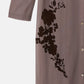 Sheer Shirt Dress w/Flocked Flower