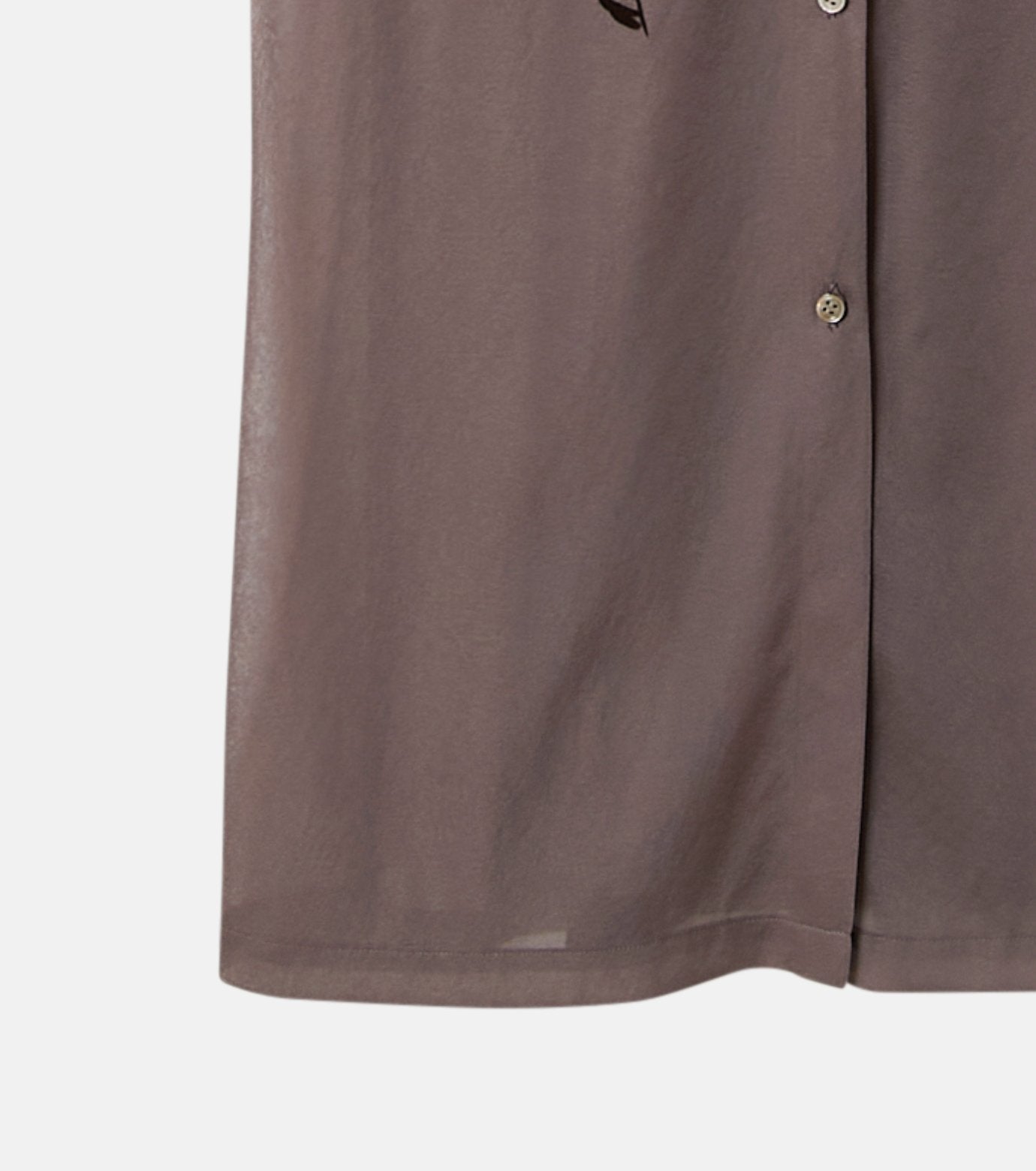Sheer Shirt Dress w/Flocked Flower