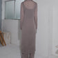 Sheer Shirt Dress w/Flocked Flower