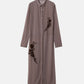 Sheer Shirt Dress w/Flocked Flower