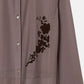 Sheer Shirt Dress w/Flocked Flower
