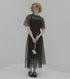 Sheer Gathered Waist Dress