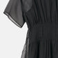 Sheer Gathered Waist Dress