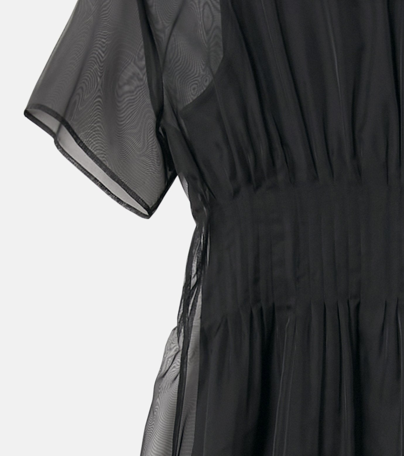 Sheer Gathered Waist Dress