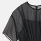 Sheer Gathered Waist Dress