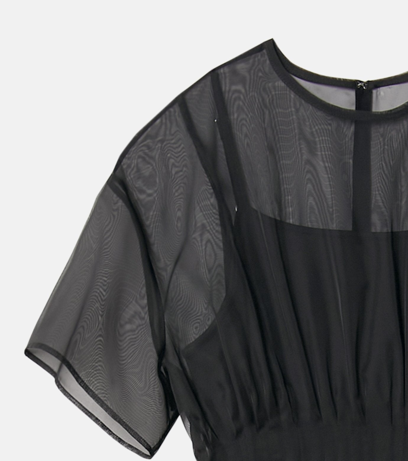Sheer Gathered Waist Dress