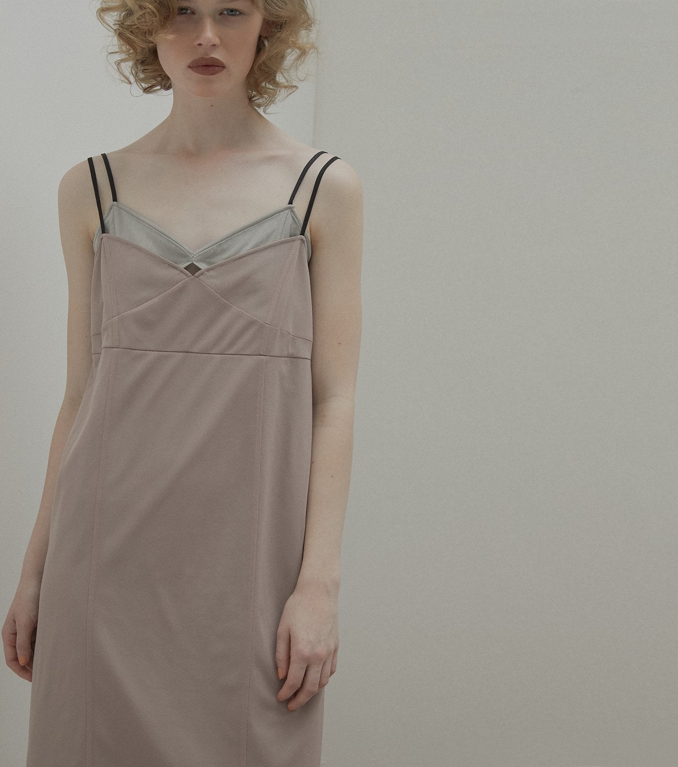 Organza x Satin Slip Dress