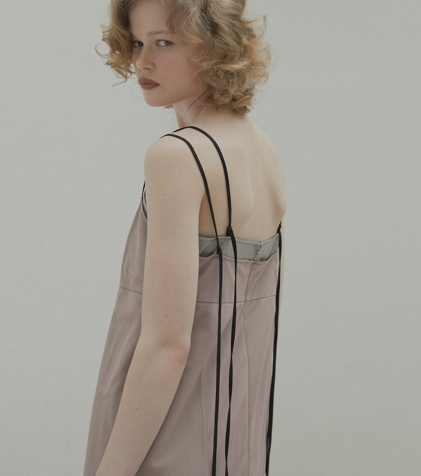 Organza x Satin Slip Dress