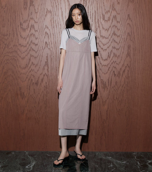 Organza x Satin Slip Dress