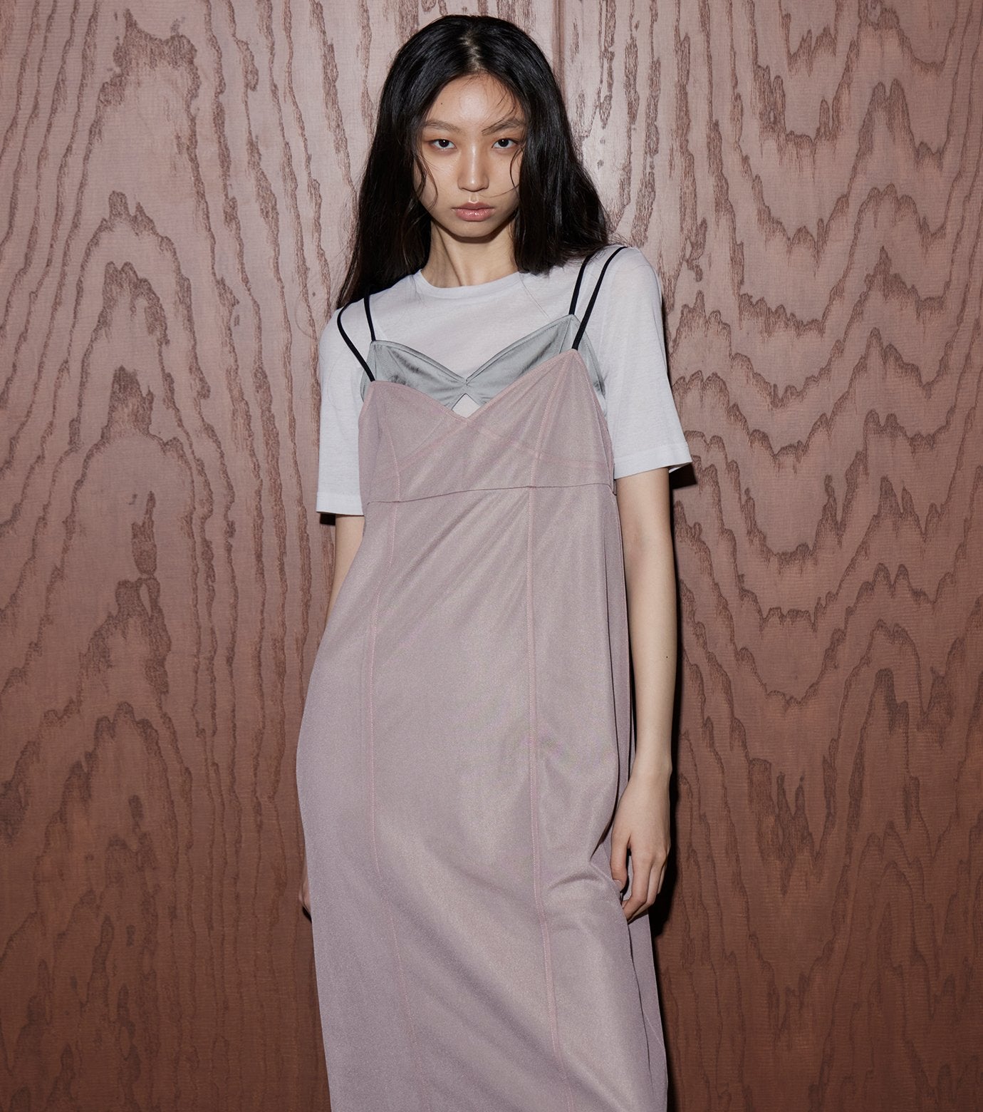 Organza x Satin Slip Dress