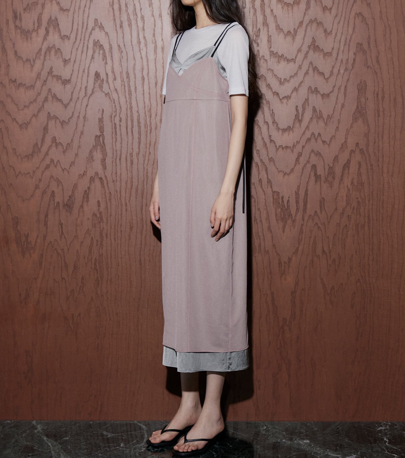 Organza x Satin Slip Dress