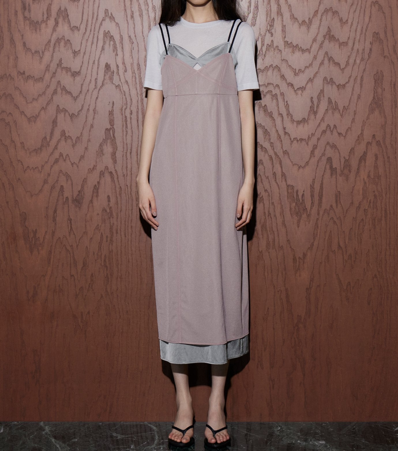 Organza x Satin Slip Dress