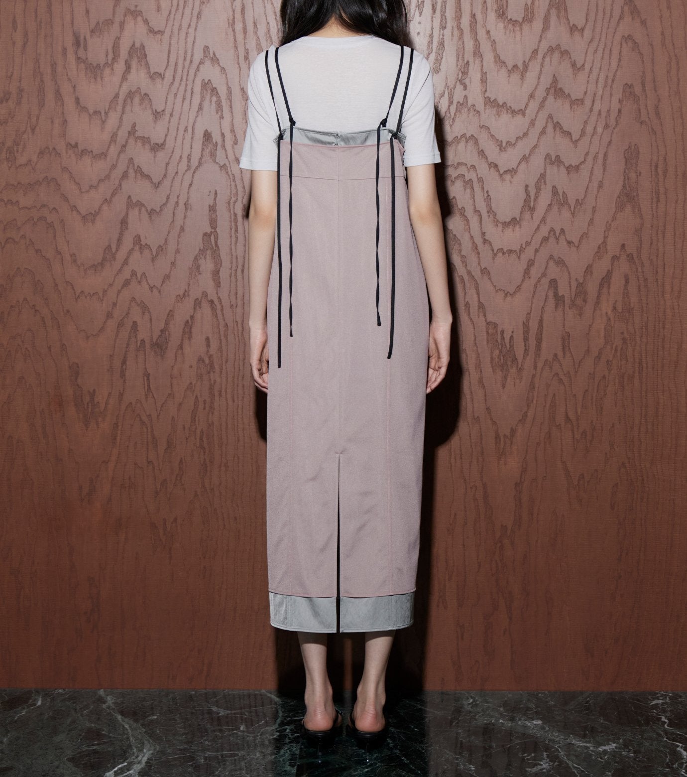 Organza x Satin Slip Dress