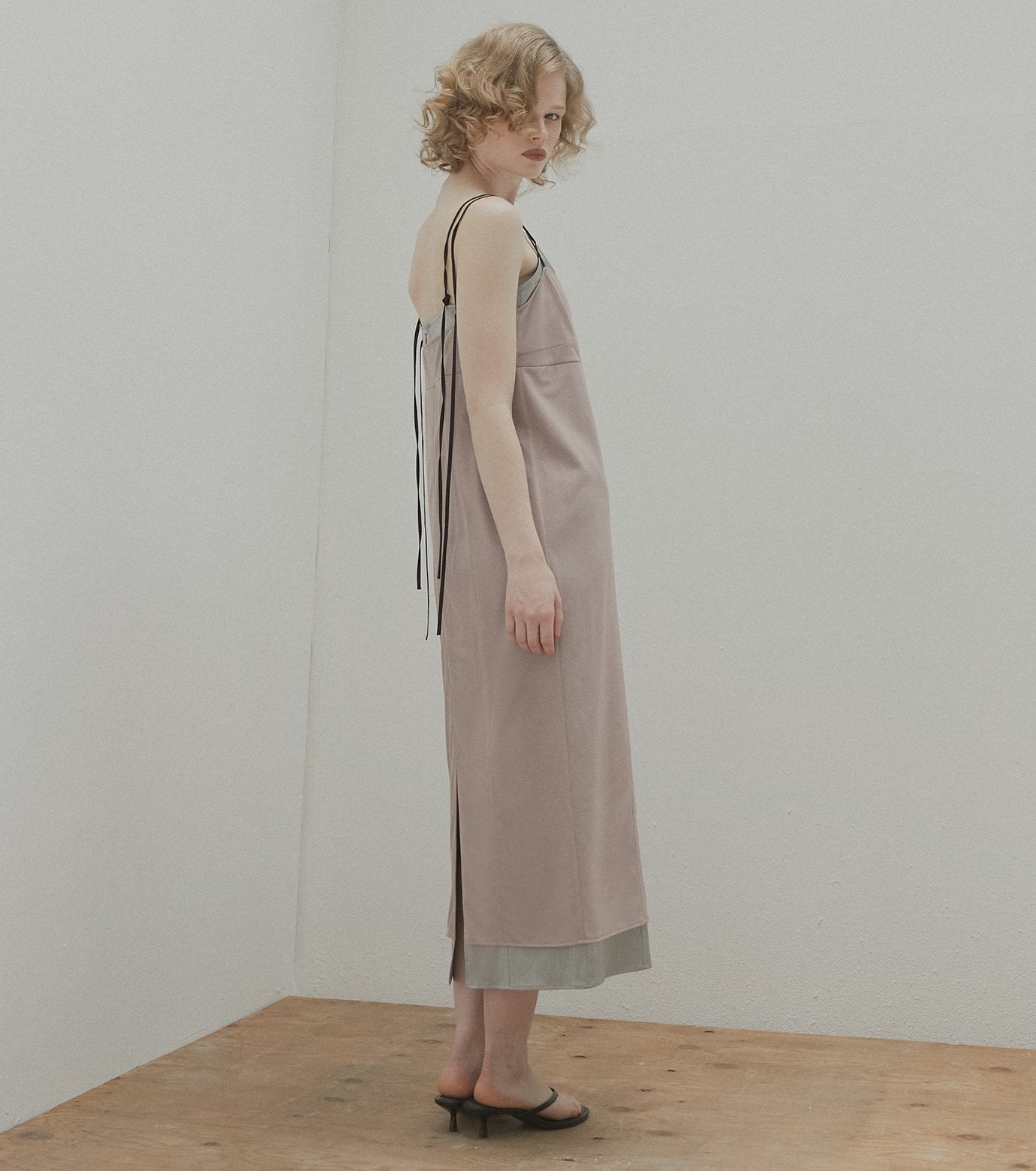 Organza x Satin Slip Dress