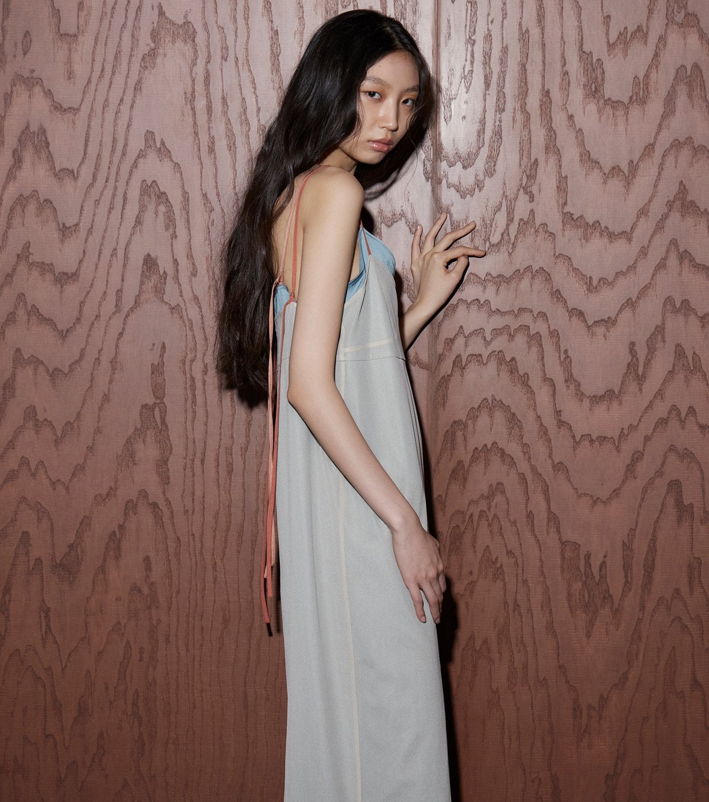 Organza x Satin Slip Dress