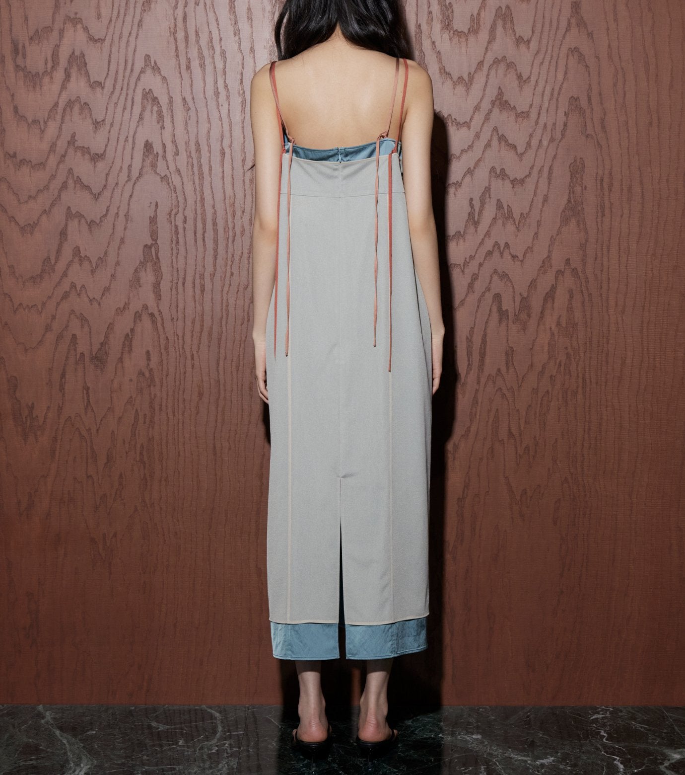Organza x Satin Slip Dress