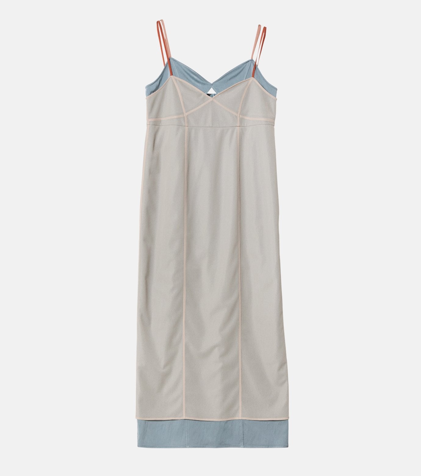Organza x Satin Slip Dress