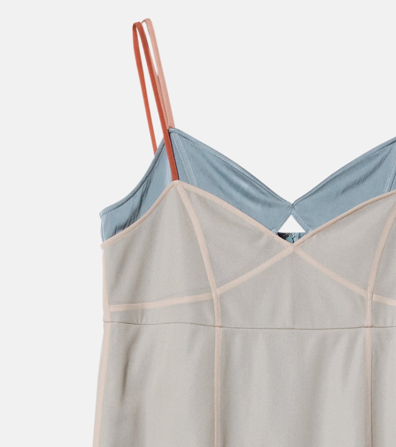 Organza x Satin Slip Dress
