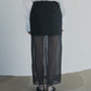 Sheer-Blend Pencil Skirt