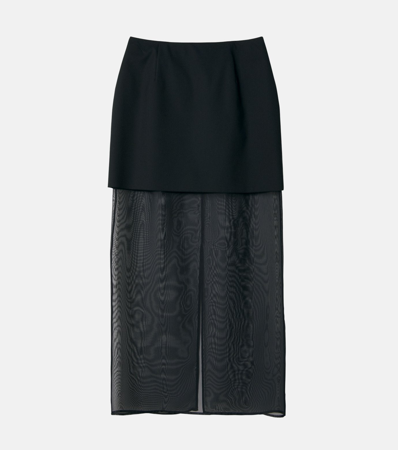 Sheer-Blend Pencil Skirt