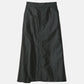 Nylon Leather Midi Skirt