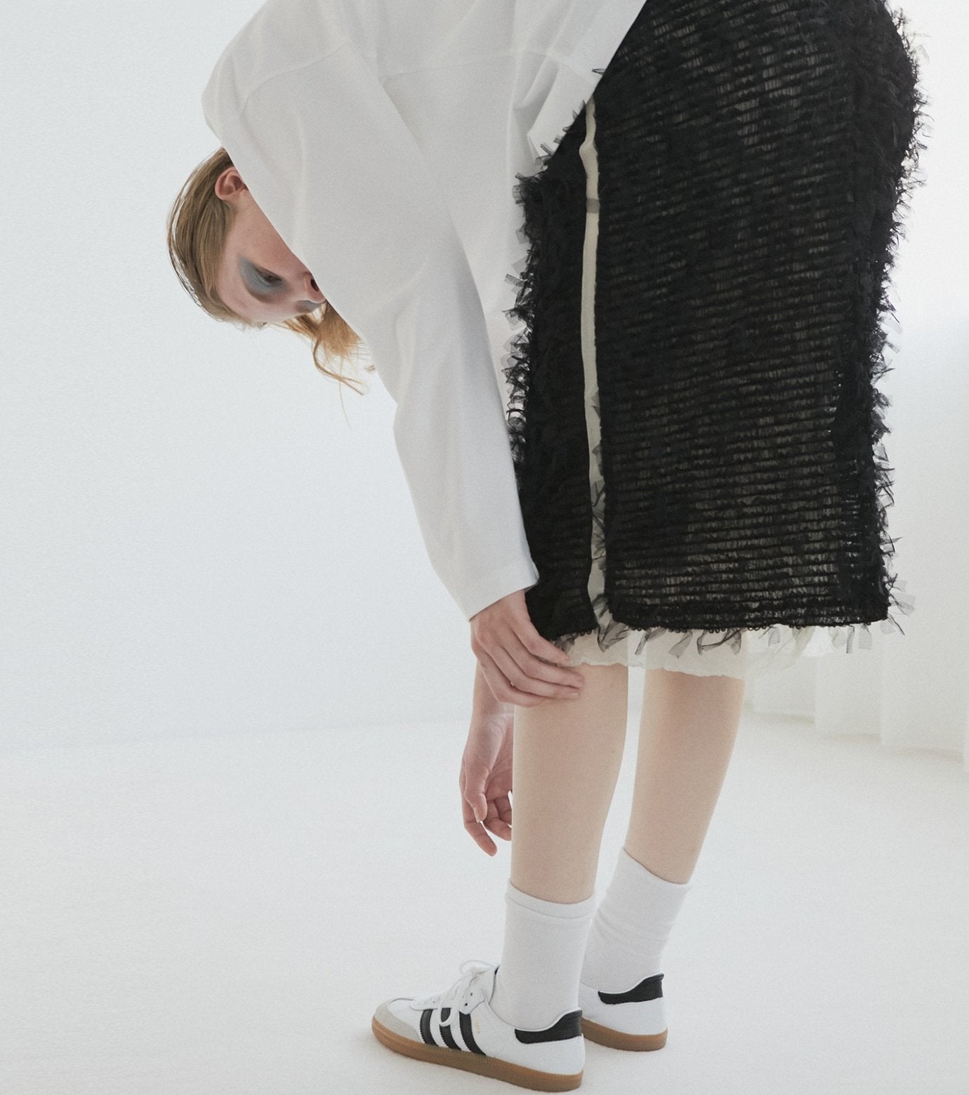 Tape Yarn Shirring Skirt