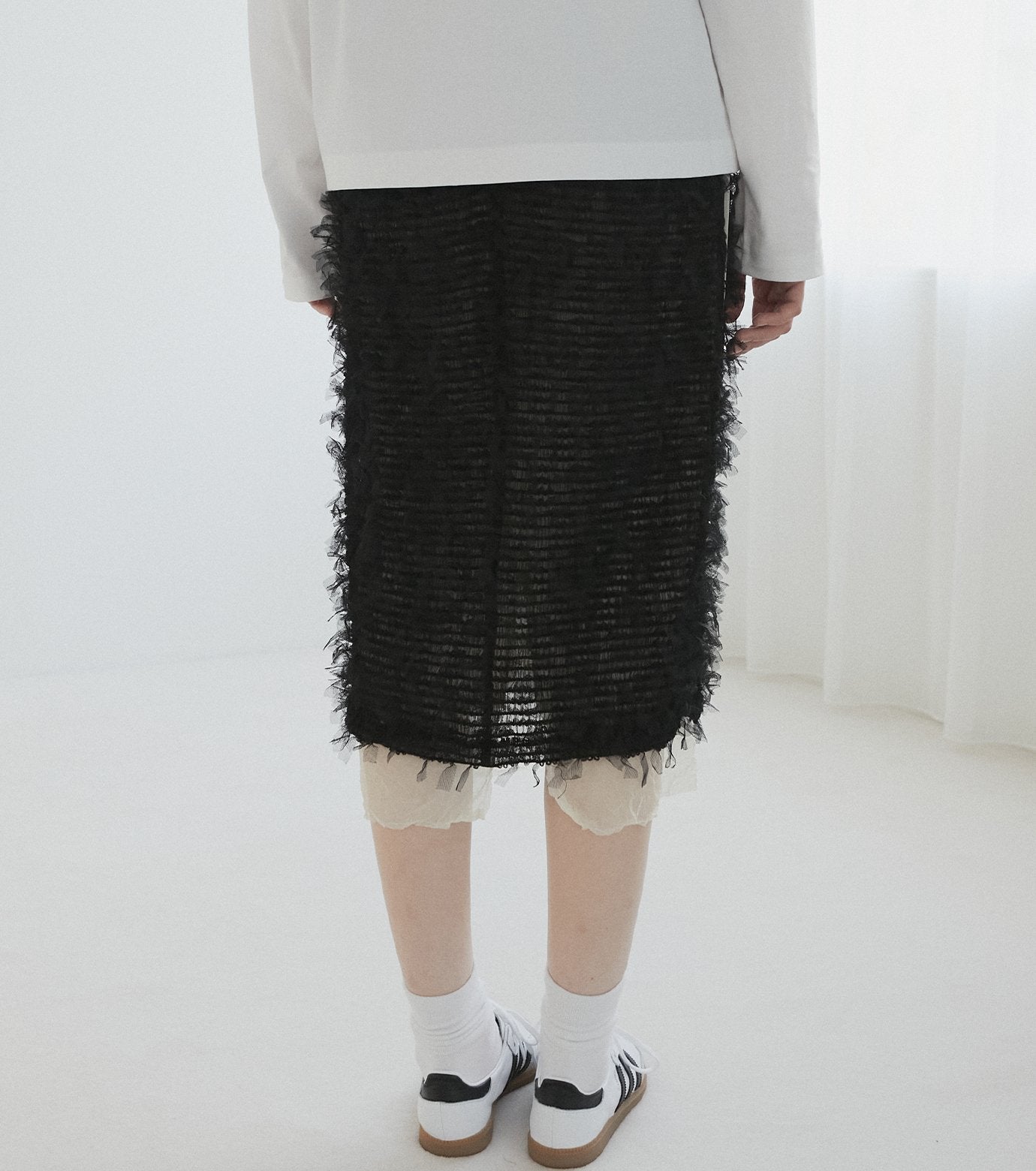 Tape Yarn Shirring Skirt