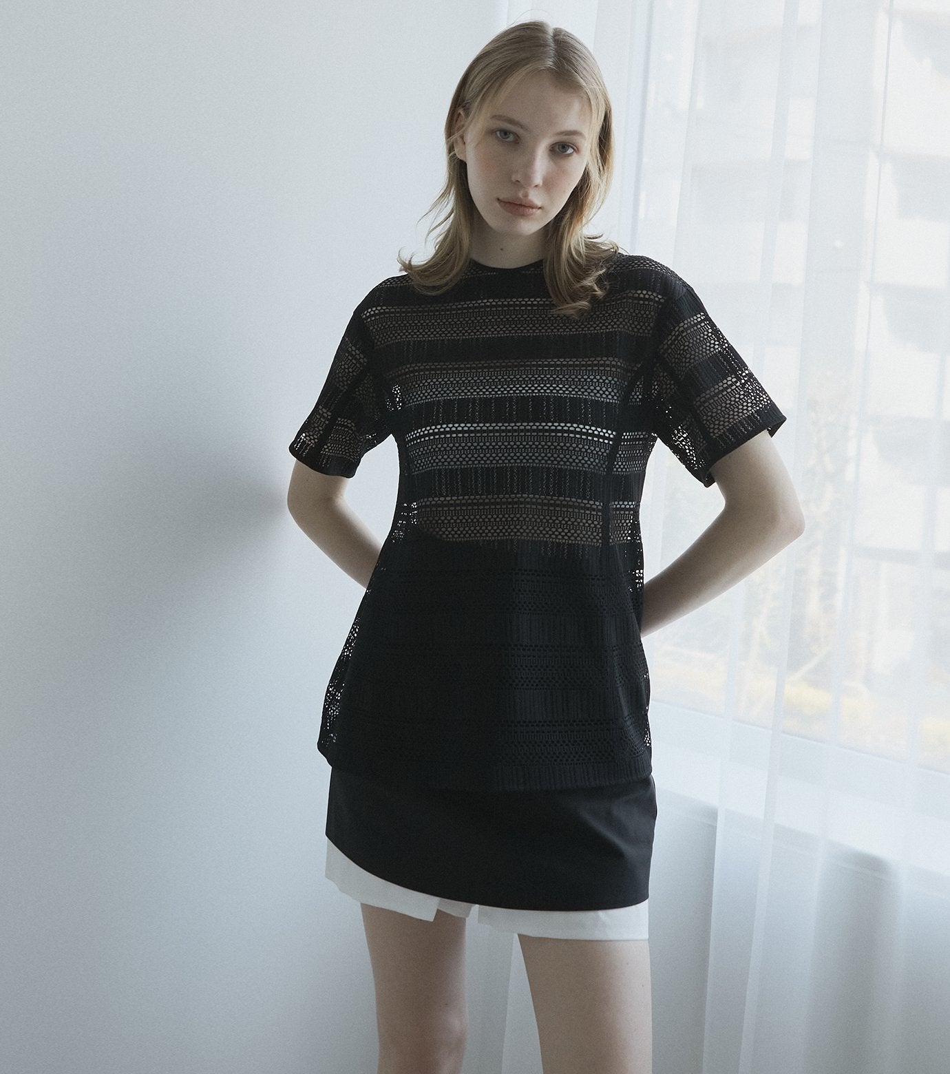 Contrast Mini Skirt