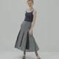 Pleated Skirt w/Sheer Detail