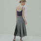 Pleated Skirt w/Sheer Detail
