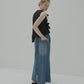 Flared Denim Skirt