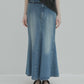 Flared Denim Skirt