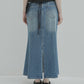 Flared Denim Skirt