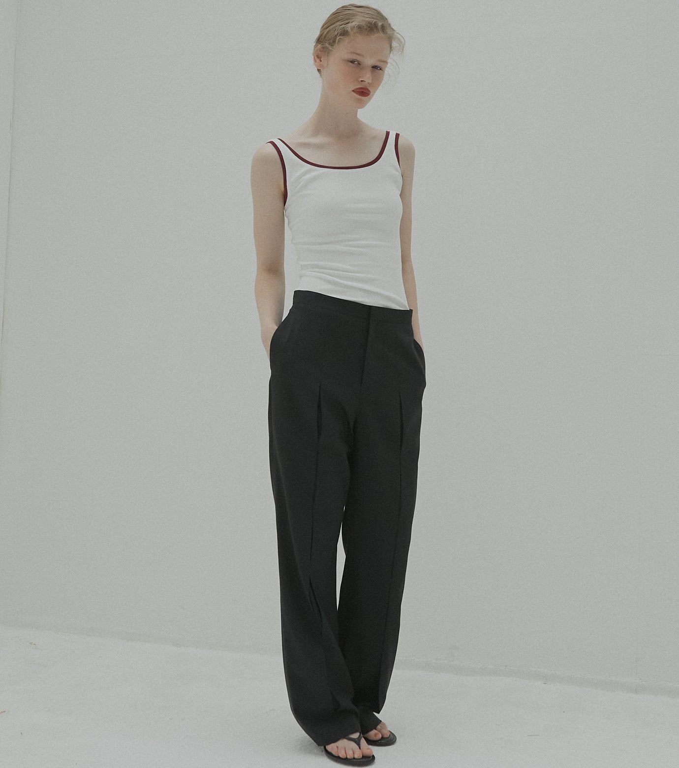 Slim Flare Pant w/Sheer Detail