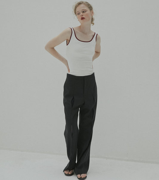 Slim Flare Pant w/Sheer Detail