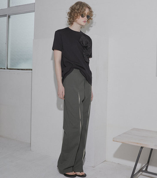 Slim Flare Pant w/Sheer Detail