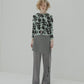 Sheer Relax Pant w/Flocked Flower