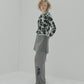 Sheer Relax Pant w/Flocked Flower