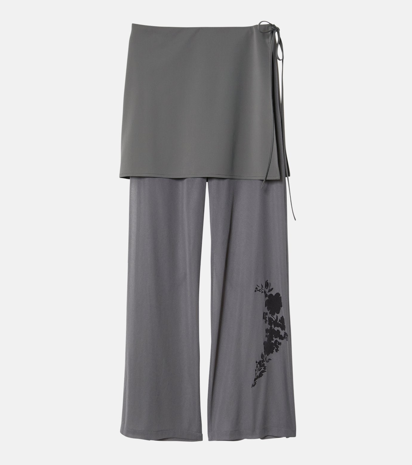Sheer Relax Pant w/Flocked Flower